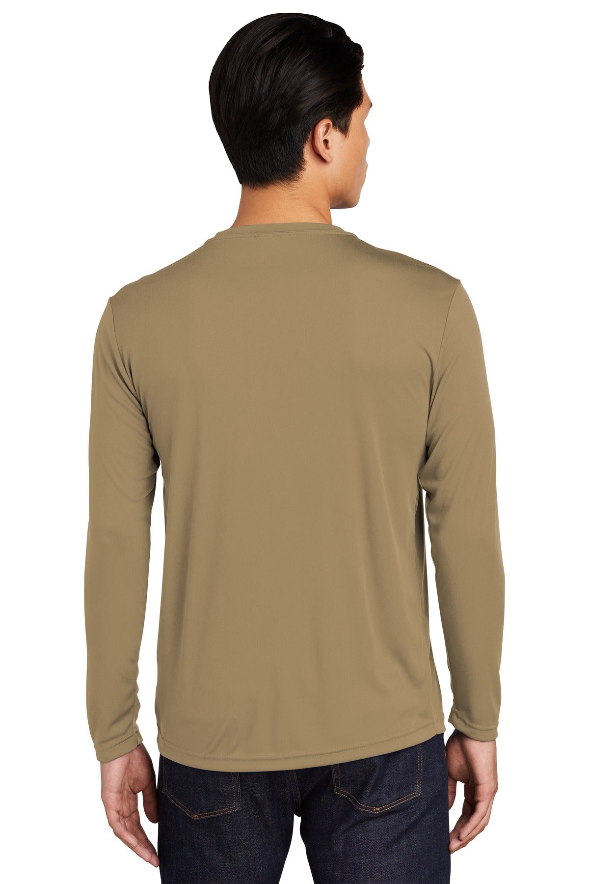 Custom Embroidered Sport-Tek Long Sleeve PosiCharge Competitor Tee. ST350LS,Coyote Brown