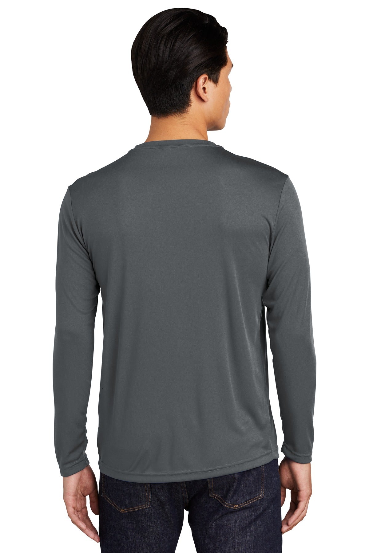 Custom Embroidered Sport-Tek Long Sleeve PosiCharge Competitor Tee. ST350LS,Iron Grey