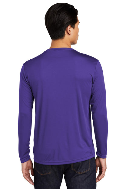 Custom Embroidered Sport-Tek Long Sleeve PosiCharge Competitor Tee. ST350LS,Purple