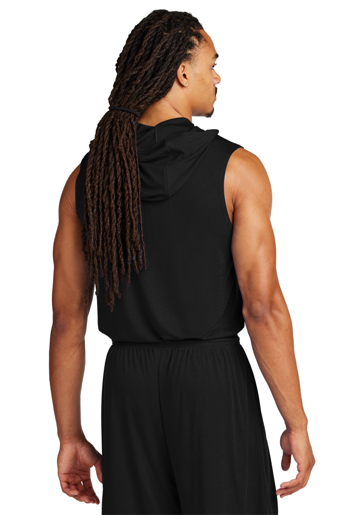 Custom Embroidered Sport-Tek Competitor Sleeveless Hoodie ST352H,Black