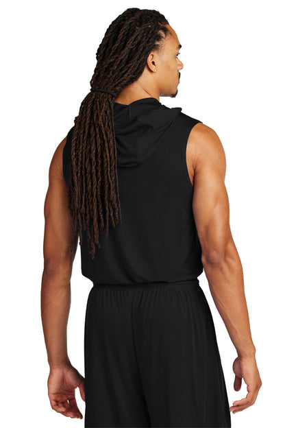 Custom Embroidered Sport-Tek Competitor Sleeveless Hoodie ST352H,Black