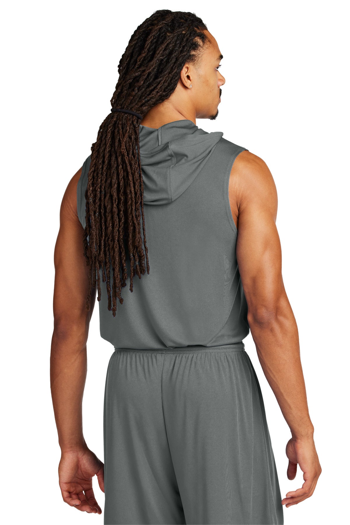 Custom Embroidered Sport-Tek Competitor Sleeveless Hoodie ST352H,Iron Grey