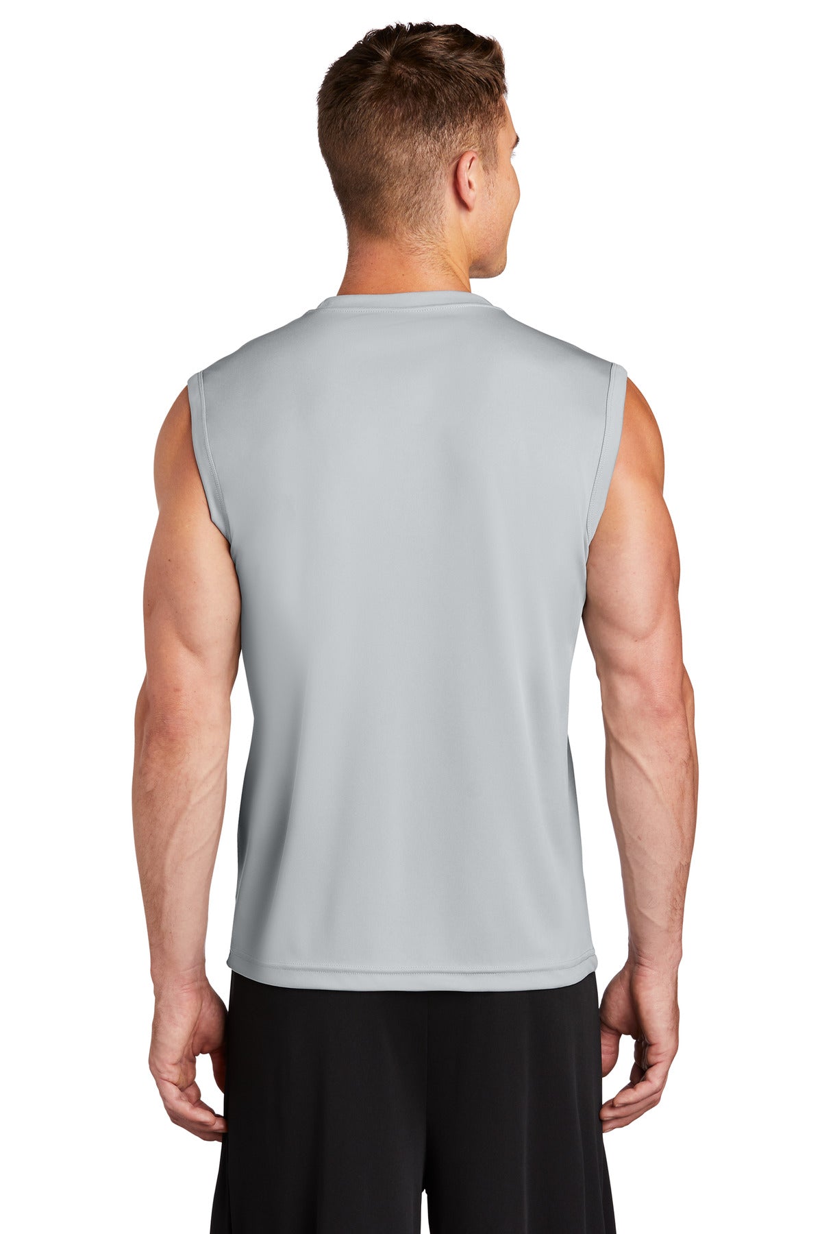 Custom Embroidered Sport-Tek Sleeveless PosiCharge Competitor Tee. ST352,Silver