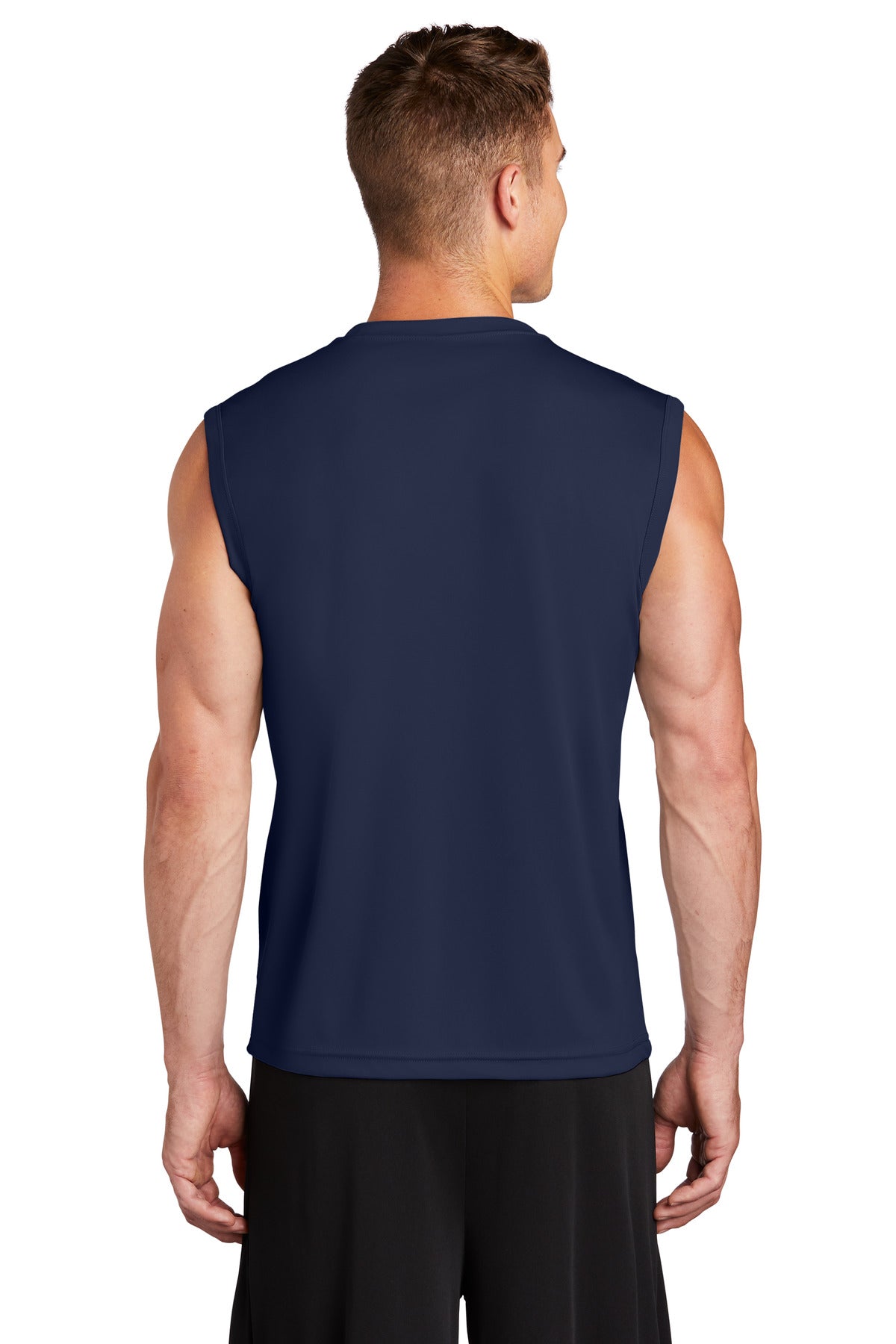 Custom Embroidered Sport-Tek Sleeveless PosiCharge Competitor Tee. ST352,True Navy