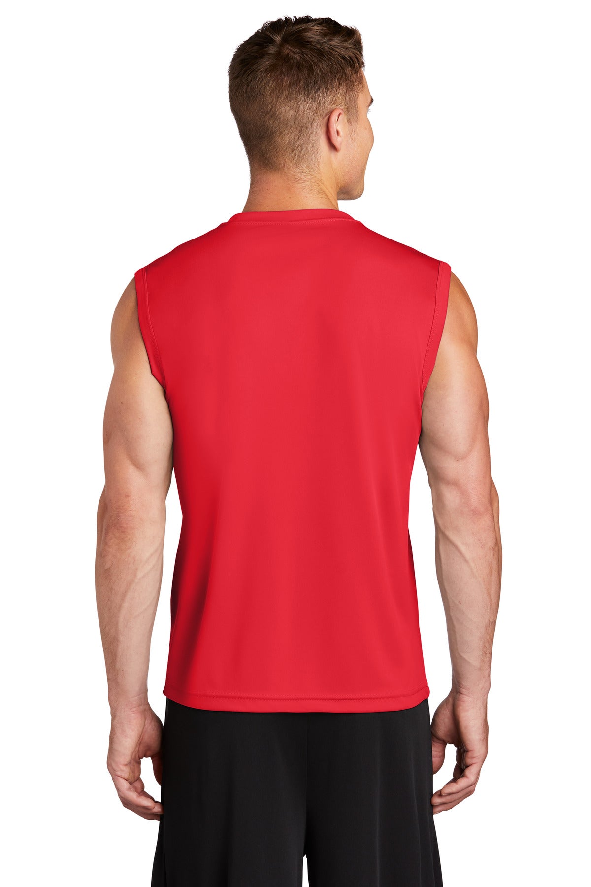 Custom Embroidered Sport-Tek Sleeveless PosiCharge Competitor Tee. ST352,True Red
