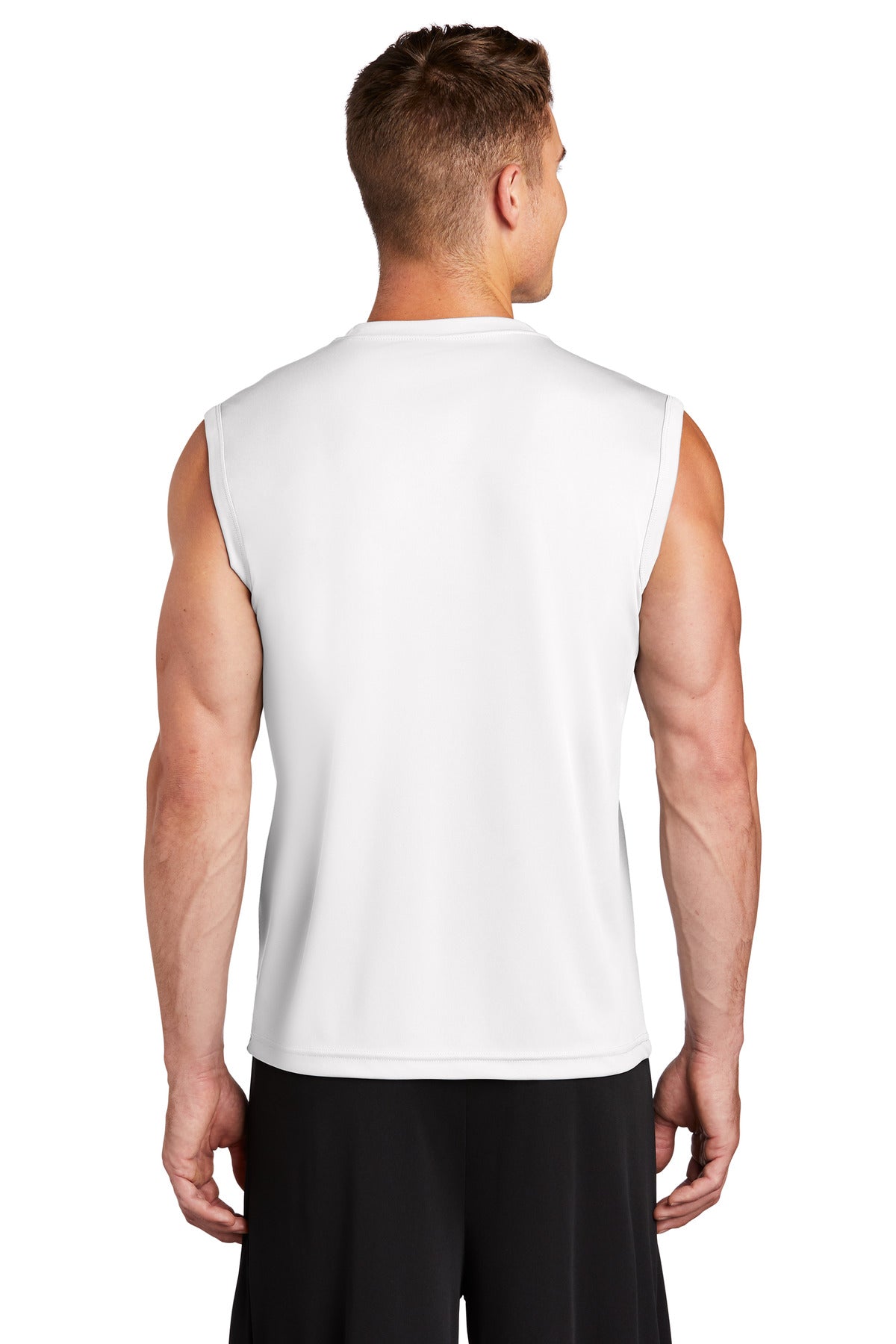 Custom Embroidered Sport-Tek Sleeveless PosiCharge Competitor Tee. ST352,White