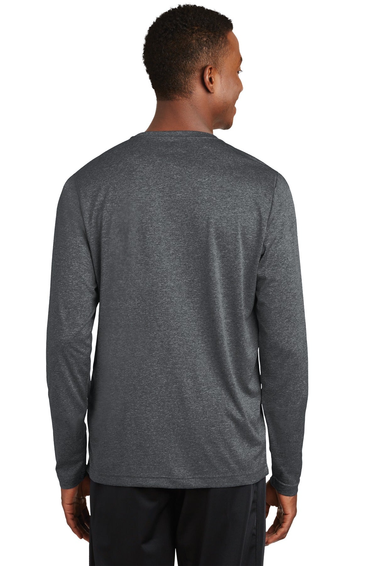 Custom Embroidered Sport-Tek Long Sleeve Heather Contender Tee. ST360LS,Graphite Heather