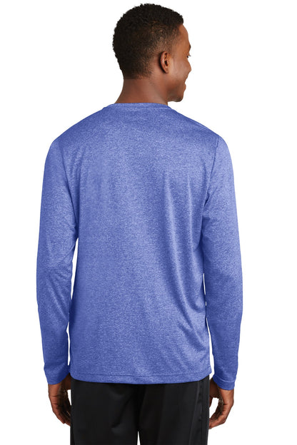 Custom Embroidered Sport-Tek Long Sleeve Heather Contender Tee. ST360LS,True Royal Heather