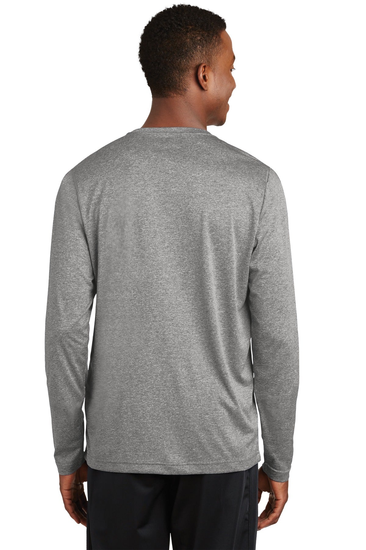 Custom Embroidered Sport-Tek Long Sleeve Heather Contender Tee. ST360LS,Vintage Heather