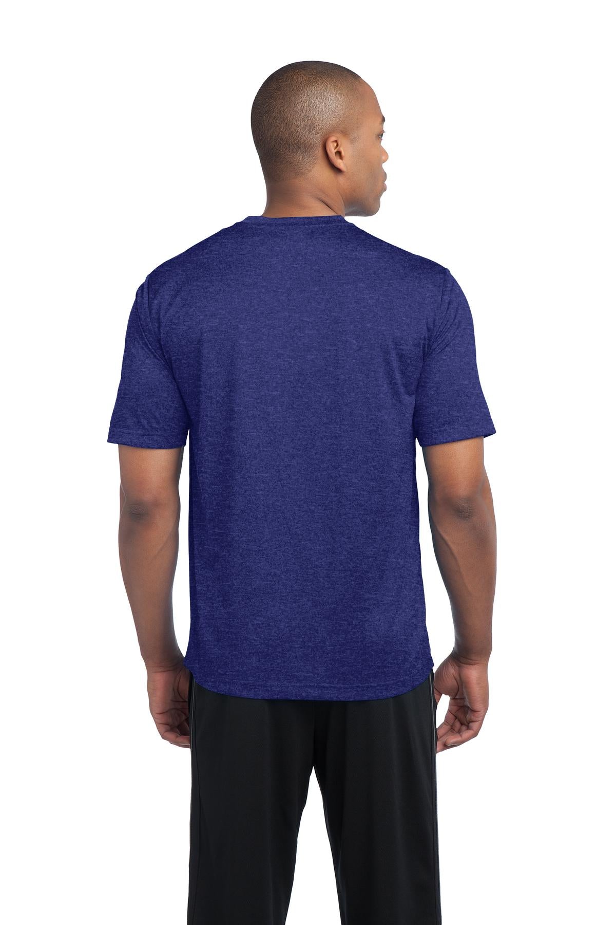 Custom Embroidered Sport-Tek Heather Contender Tee. ST360,Cobalt Heather