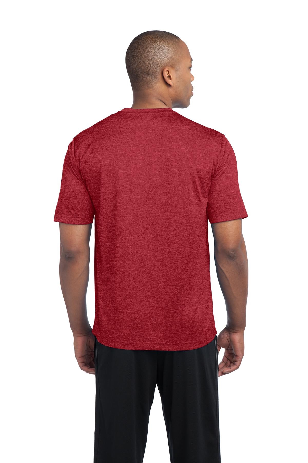 Custom Embroidered Sport-Tek Heather Contender Tee. ST360,Scarlet Heather