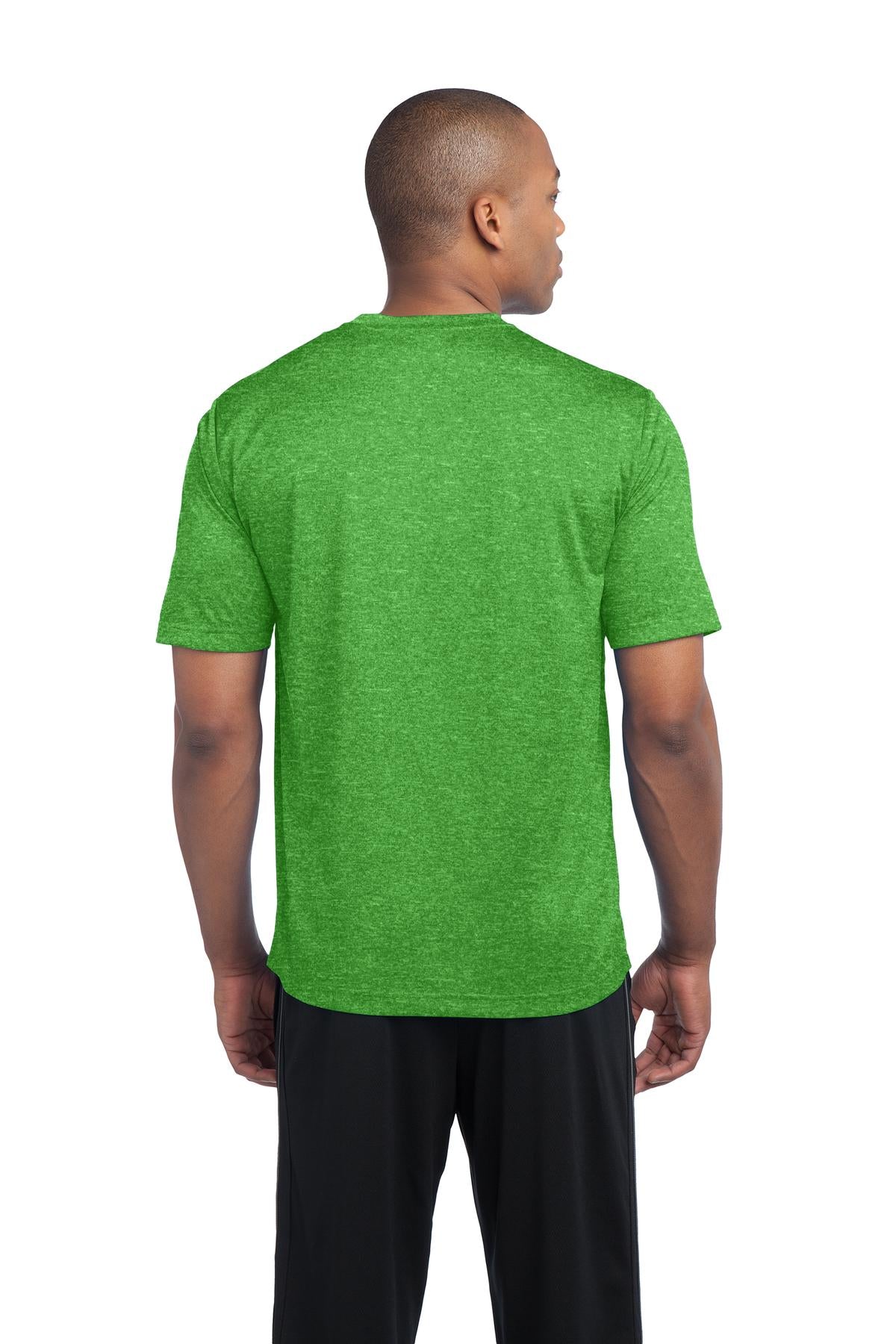 Custom Embroidered Sport-Tek Heather Contender Tee. ST360,Turf Green Heather