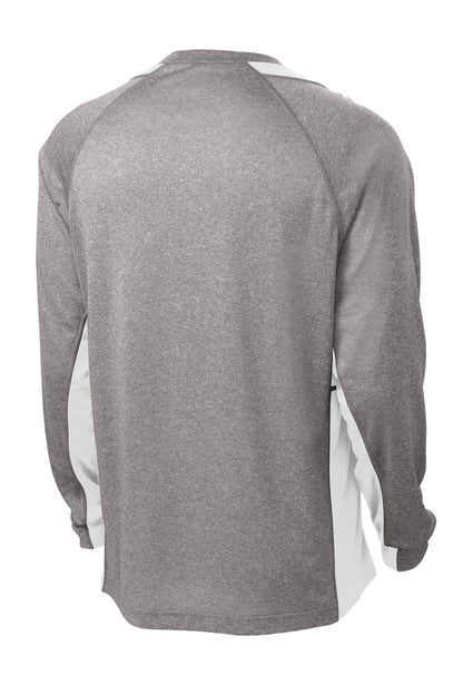 Sport-Tek Long Sleeve Heather Colorblock Contender Tee. ST361LS