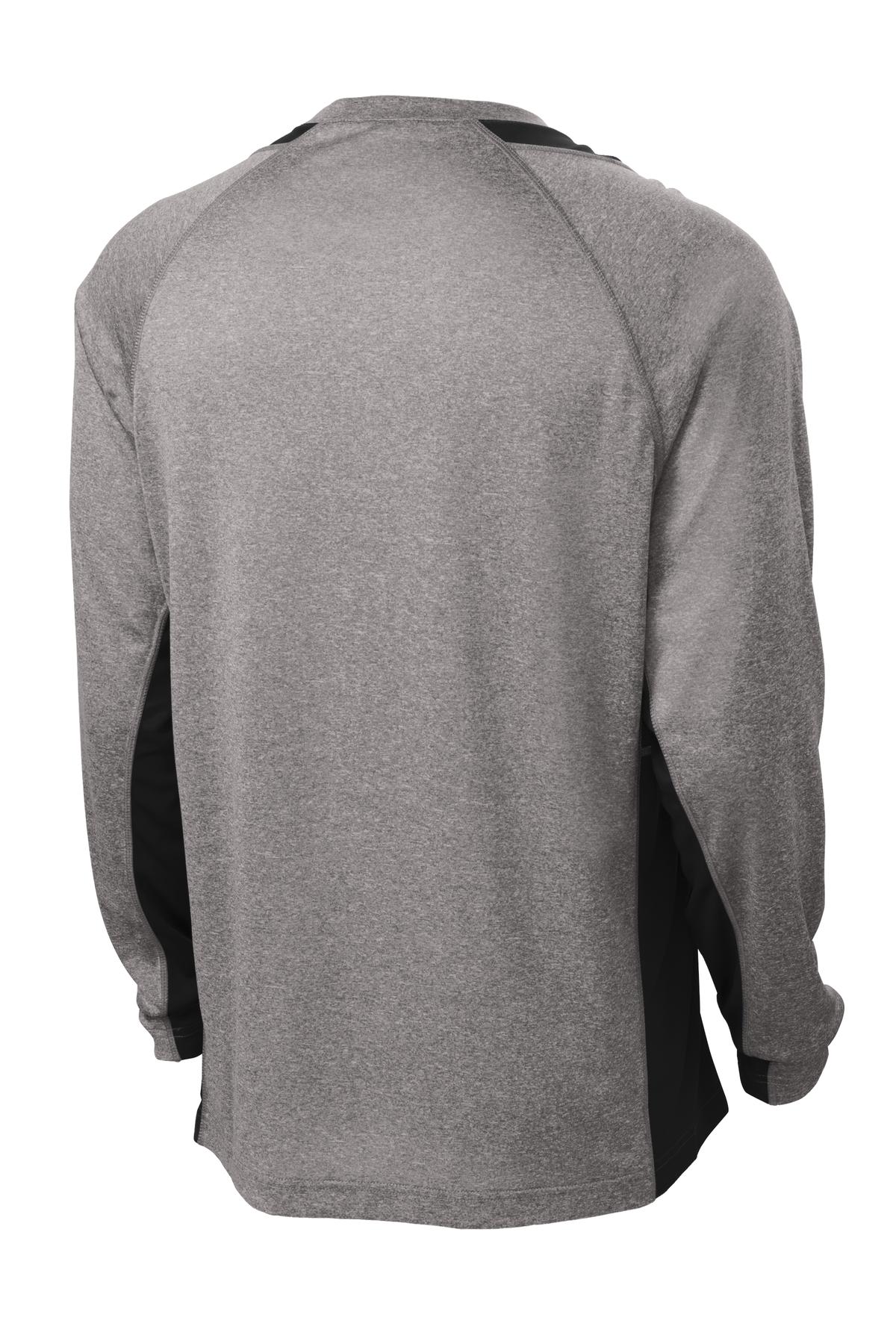 Sport-Tek Long Sleeve Heather Colorblock Contender Tee. ST361LS