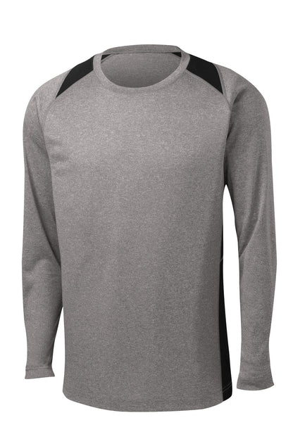 Sport-Tek Long Sleeve Heather Colorblock Contender Tee. ST361LS