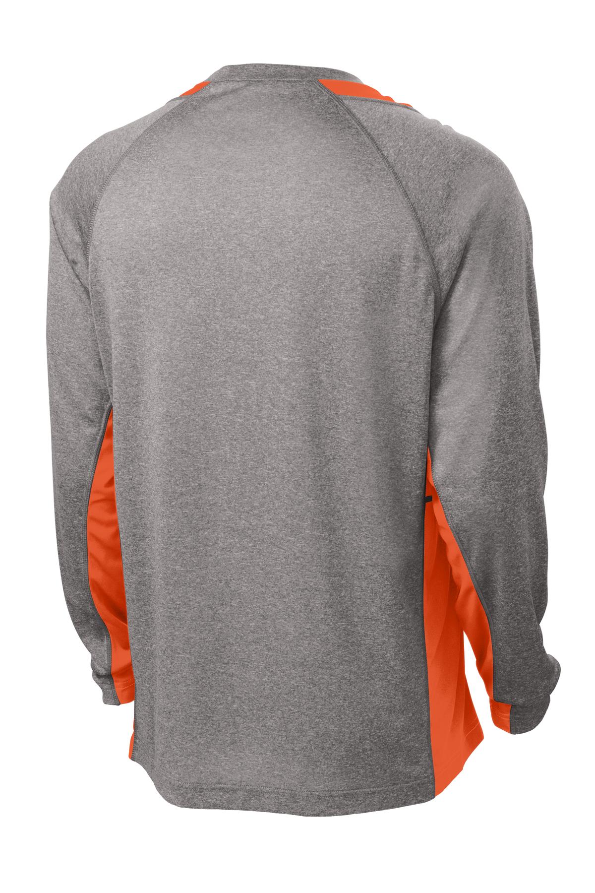 Sport-Tek Long Sleeve Heather Colorblock Contender Tee. ST361LS