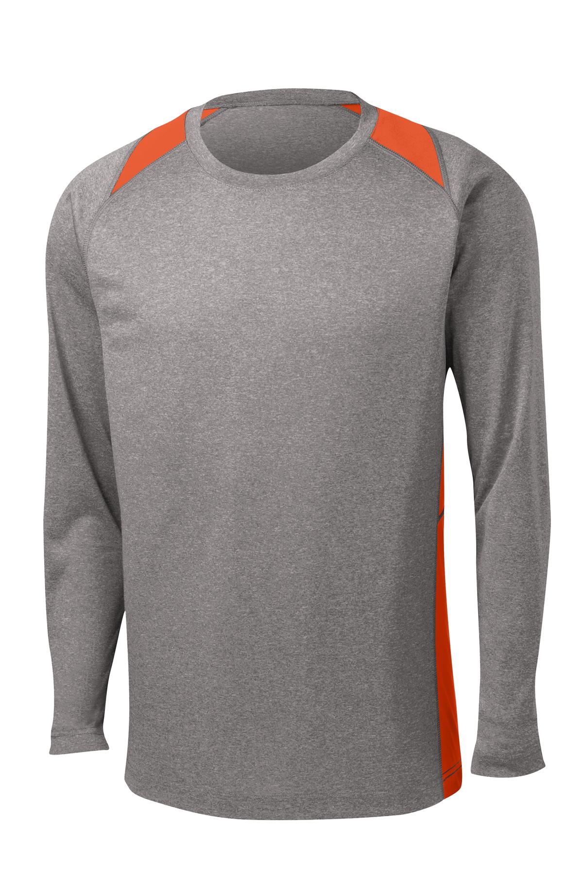 Custom Embroidered Sport-Tek Activewear in Vintage Heather/ Deep Orange