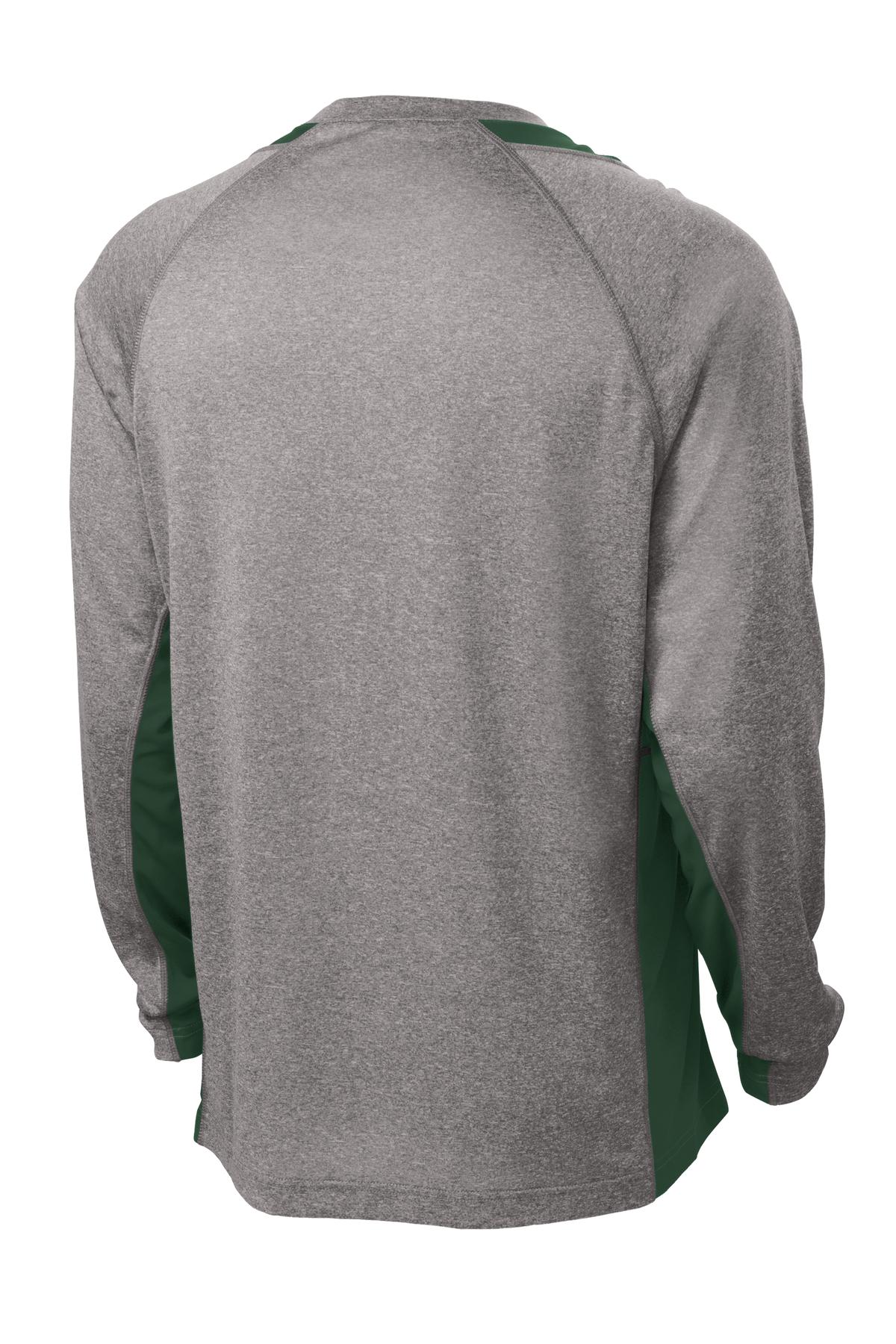 Sport-Tek Long Sleeve Heather Colorblock Contender Tee. ST361LS