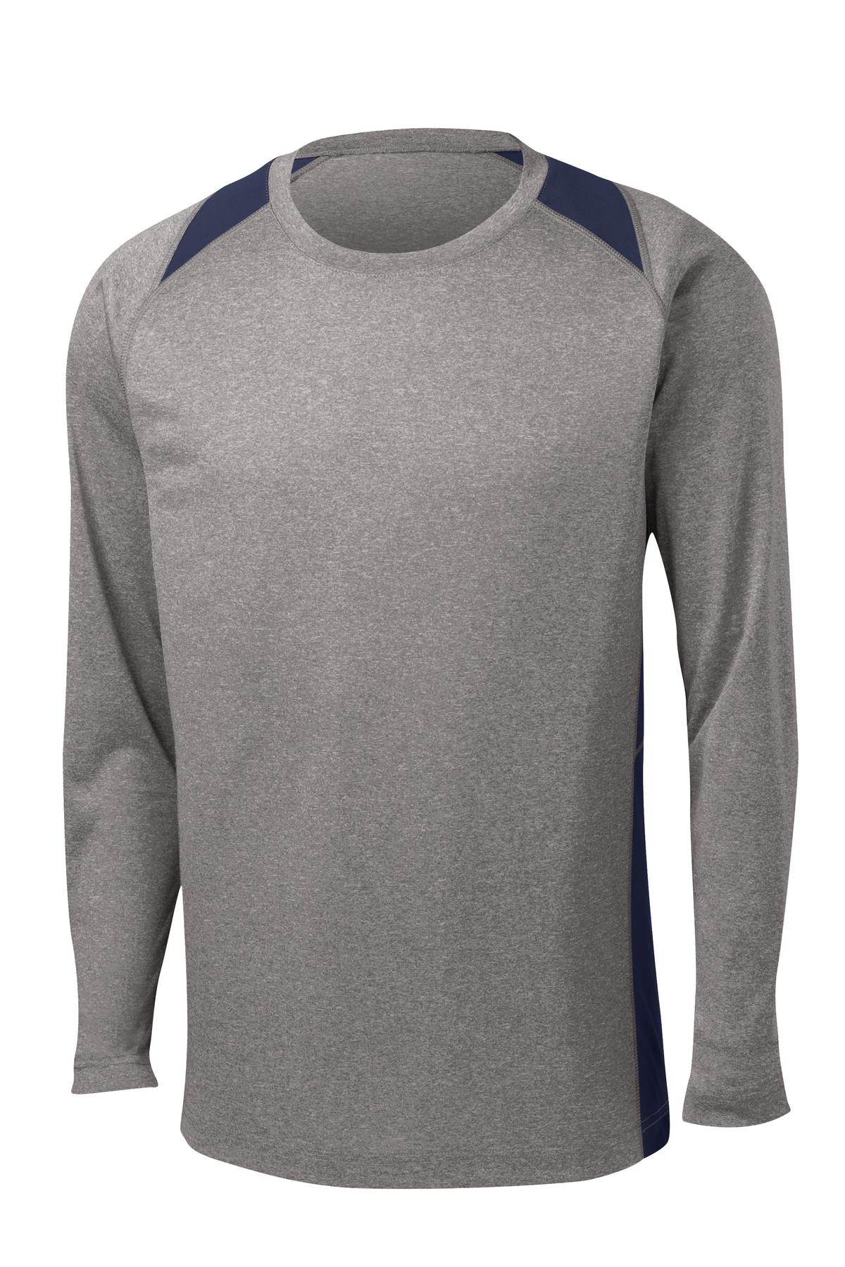 Custom Embroidered Sport-Tek Activewear in Vintage Heather/ True Navy