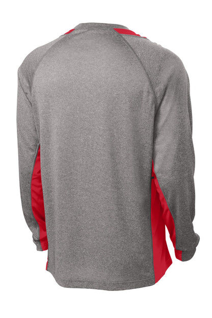 Sport-Tek Long Sleeve Heather Colorblock Contender Tee. ST361LS