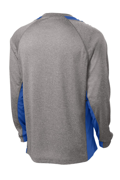 Sport-Tek Long Sleeve Heather Colorblock Contender Tee. ST361LS