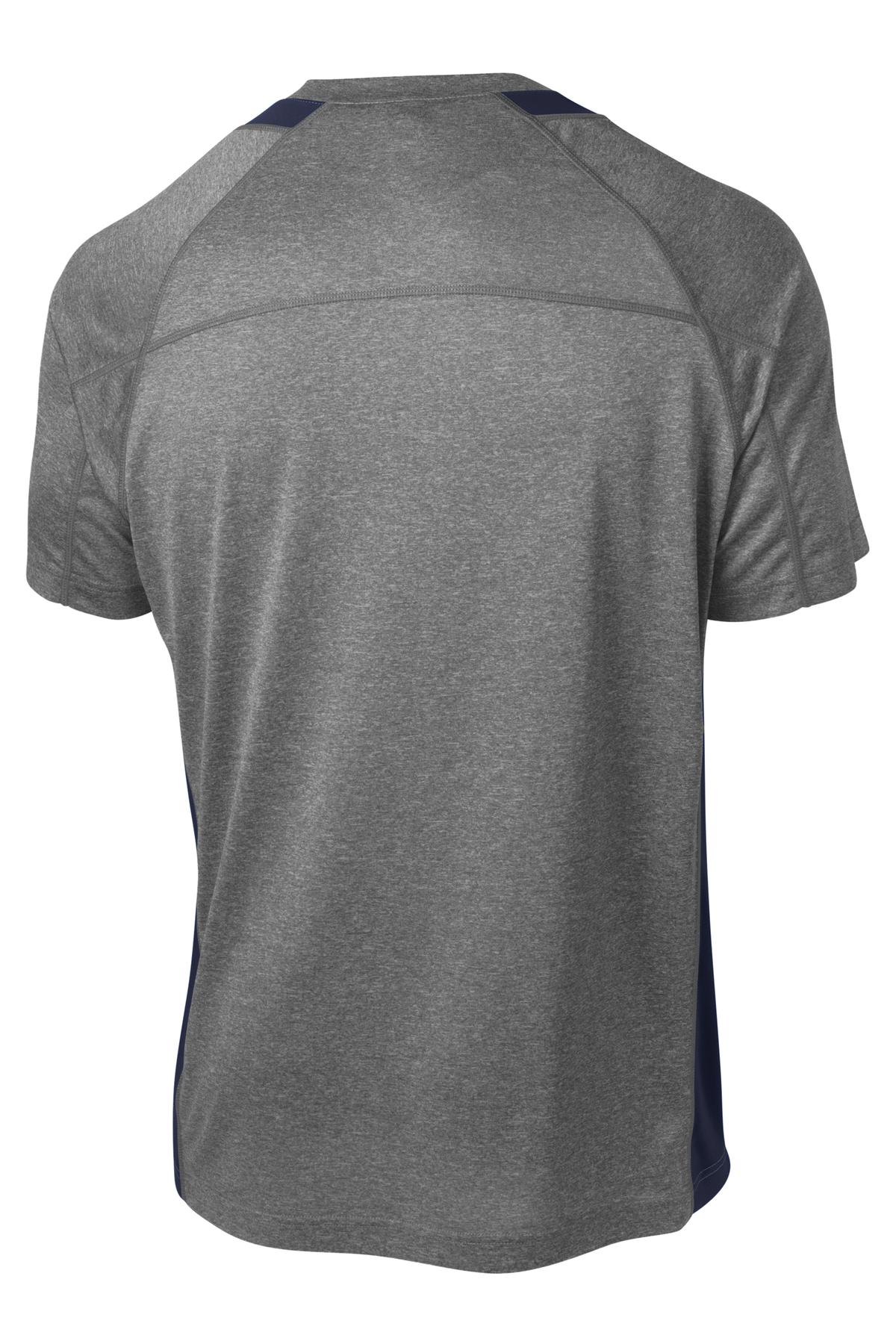 Sport-Tek Heather Colorblock Contender Tee. ST361