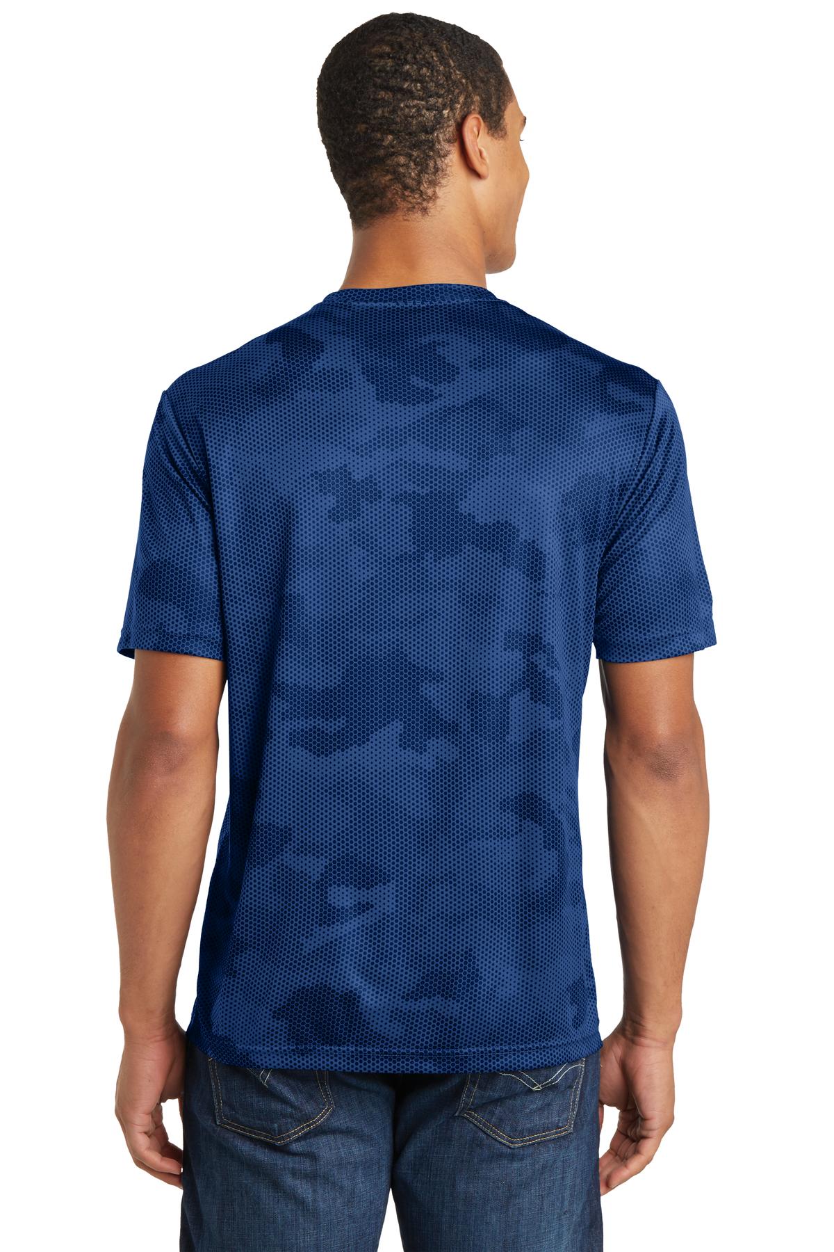 Custom Embroidered Sport-Tek CamoHex Tee. ST370,True Royal