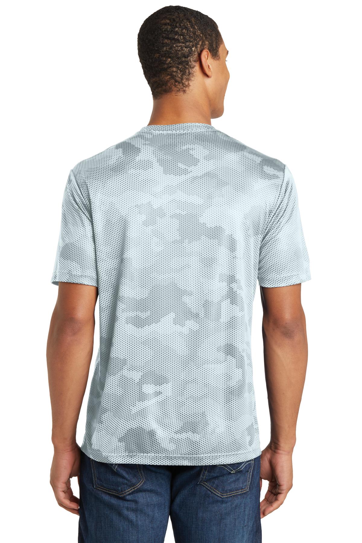 Custom Embroidered Sport-Tek CamoHex Tee. ST370,White