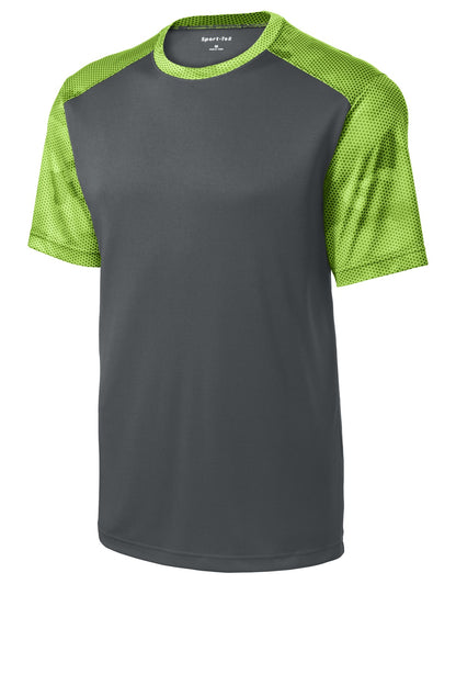 Sport-Tek CamoHex Colorblock Tee. ST371