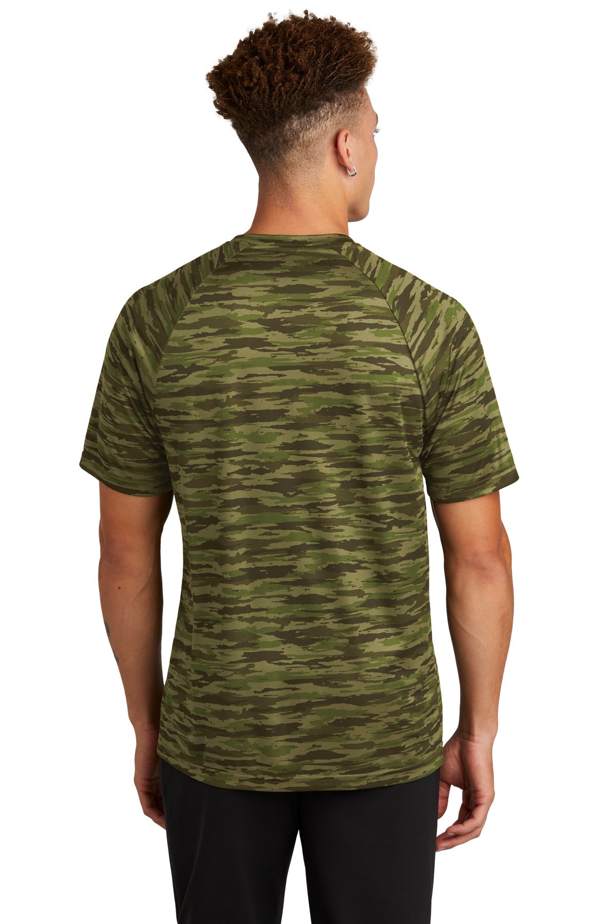 Custom Embroidered Sport-Tek Drift Camo Tee ST375,Olive Drab Green