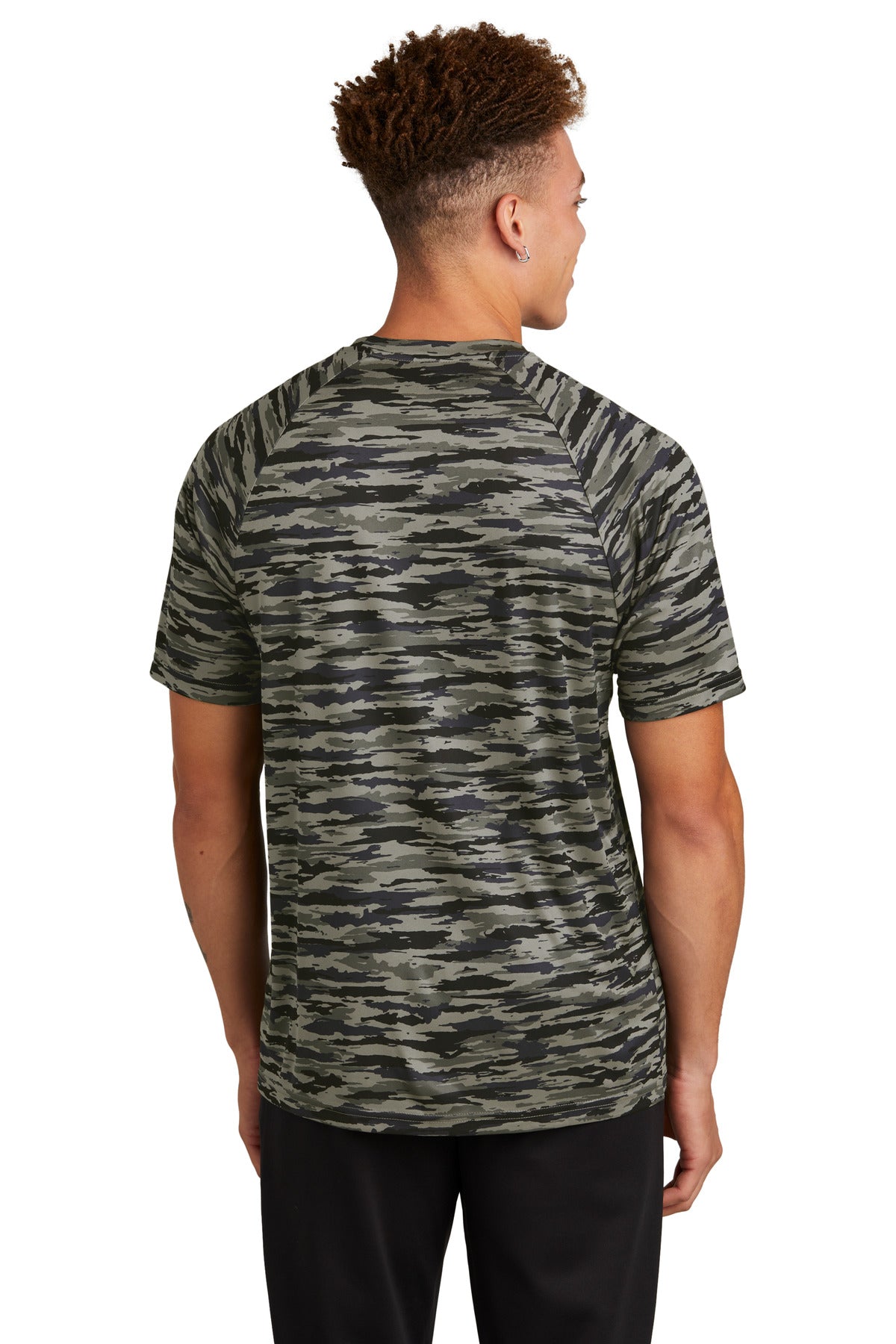 Custom Embroidered Sport-Tek Drift Camo Tee ST375,True Navy