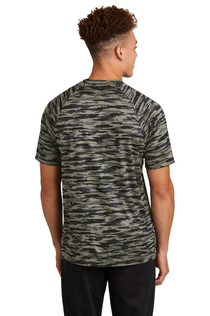Custom Embroidered Sport-Tek Drift Camo Tee ST375,True Navy