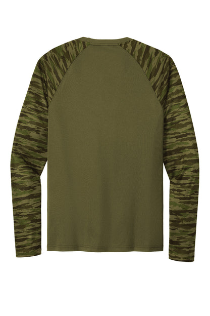 Sport-Tek Drift Camo Colorblock Long Sleeve Tee ST376LS