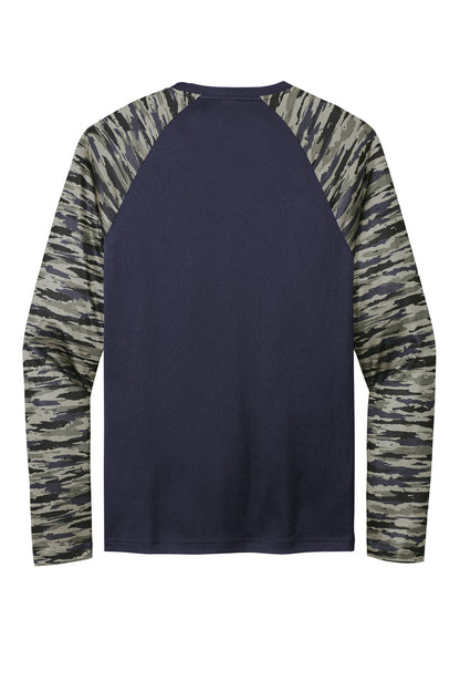 Sport-Tek Drift Camo Colorblock Long Sleeve Tee ST376LS
