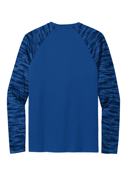 Sport-Tek Drift Camo Colorblock Long Sleeve Tee ST376LS