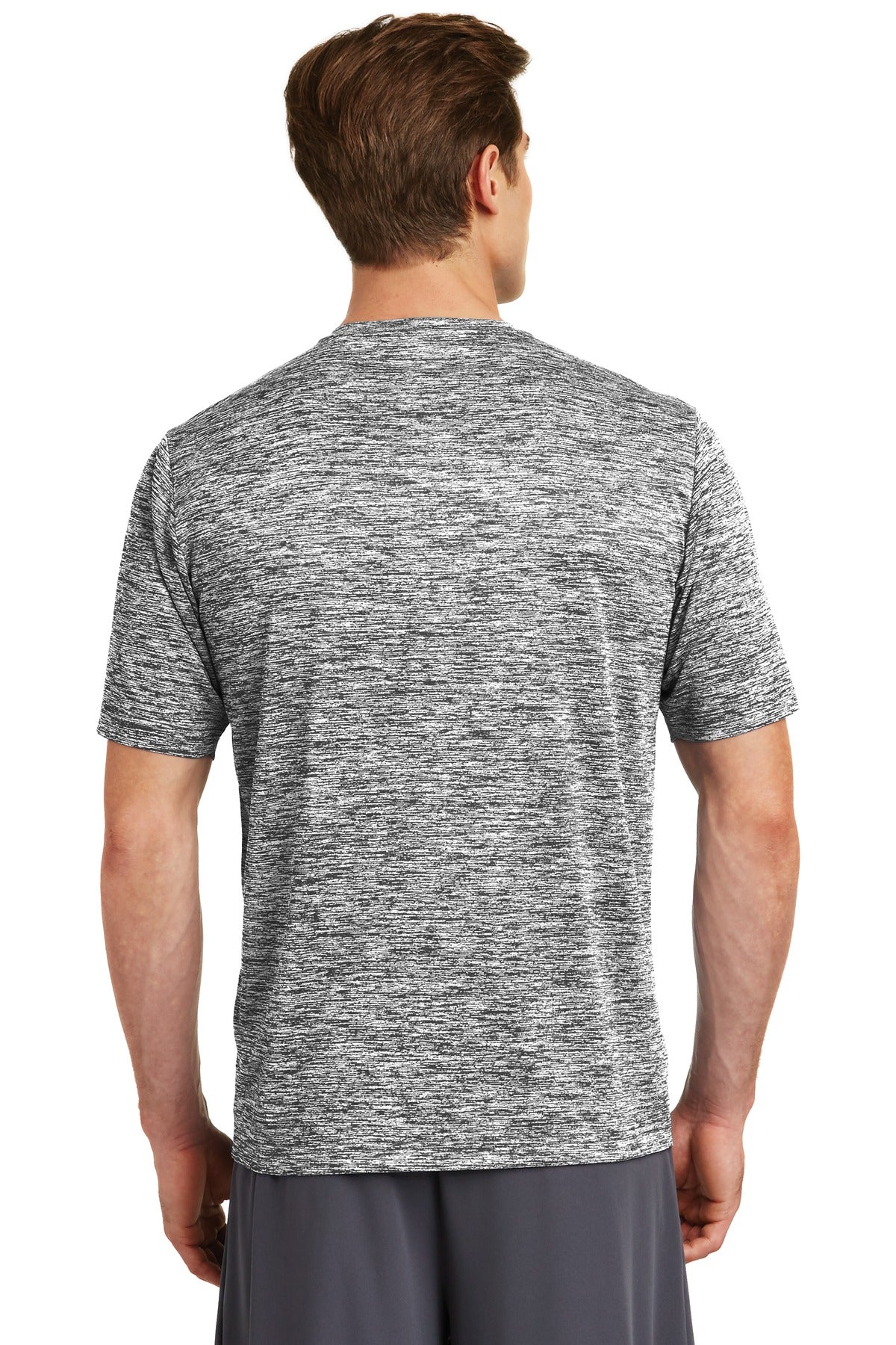 Custom Embroidered Sport-Tek PosiCharge Electric Heather Tee. ST390,Black Electric