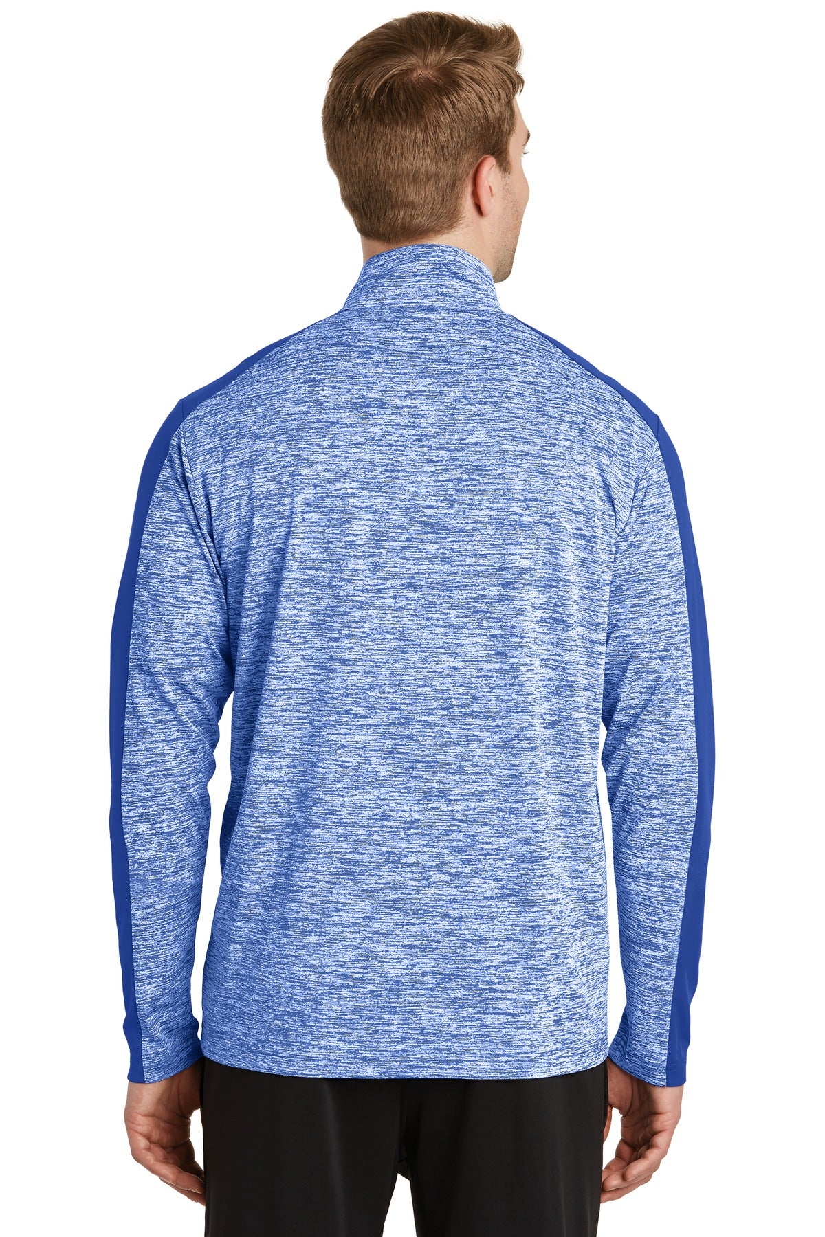 Custom Embroidered Sport-Tek PosiCharge Electric Heather Colorblock 1/4-Zip Pullover. ST397,True Royal Electric/ True Royal