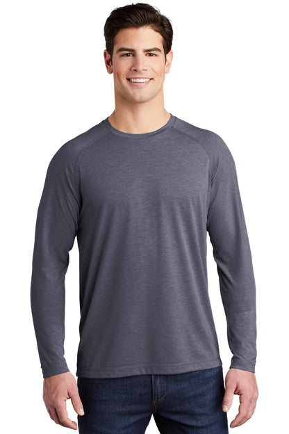 Sport-Tek  PosiCharge  Long Sleeve Tri-Blend Wicking Raglan Tee ST400LS