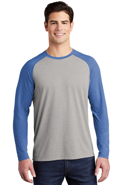 Sport-Tek  PosiCharge  Long Sleeve Tri-Blend Wicking Raglan Tee ST400LS