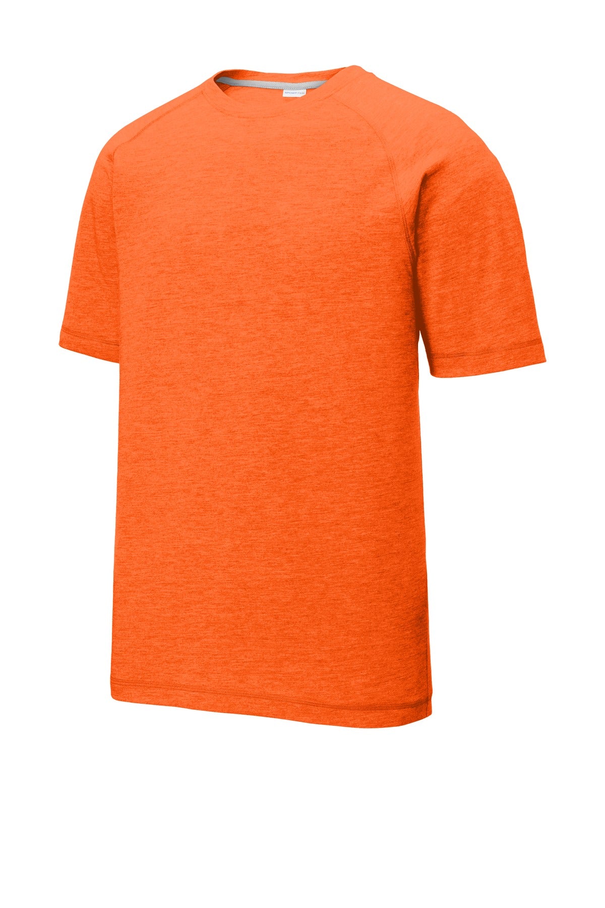 Sport-Tek  PosiCharge  Tri-Blend Wicking Raglan Tee. ST400 Deep Orange Heather