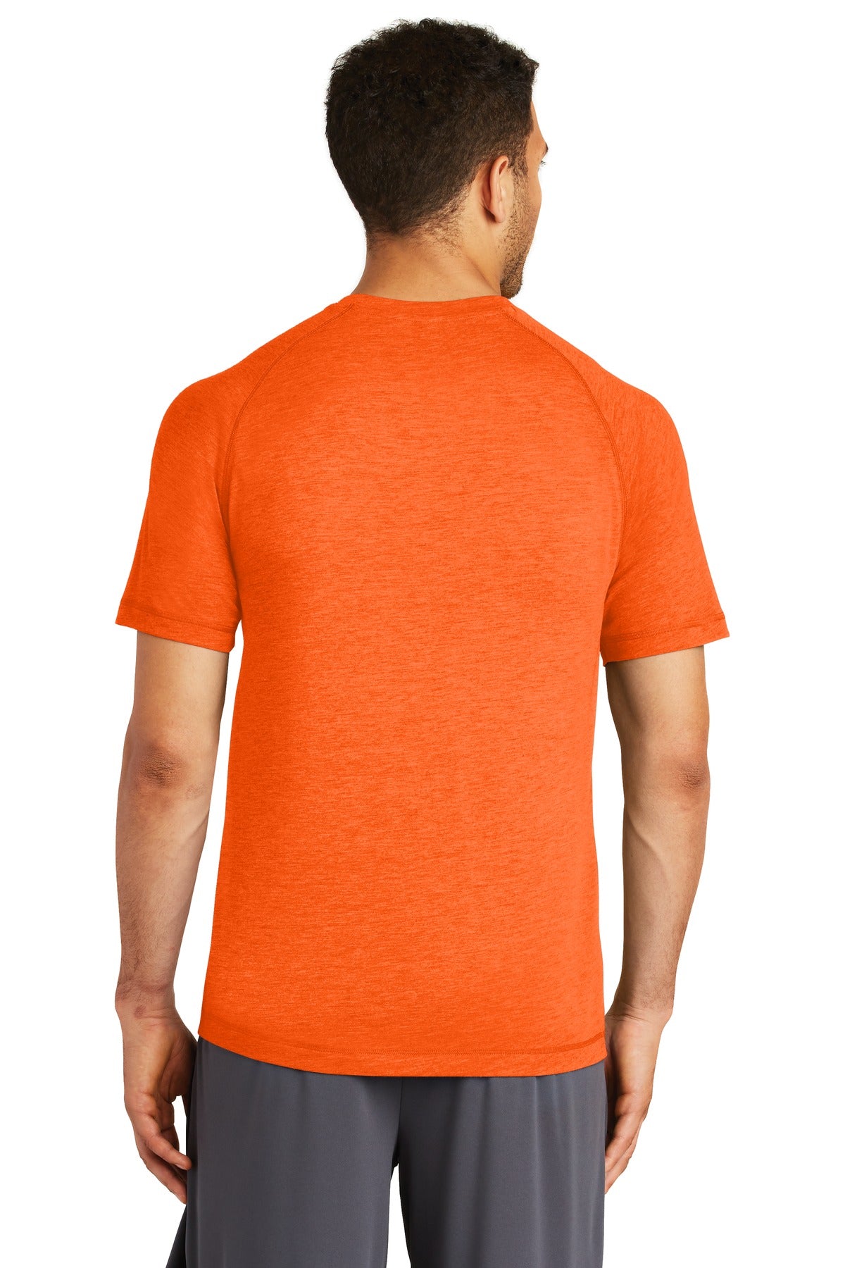 Custom Embroidered Sport-Tek  PosiCharge  Tri-Blend Wicking Raglan Tee. ST400,Deep Orange Heather