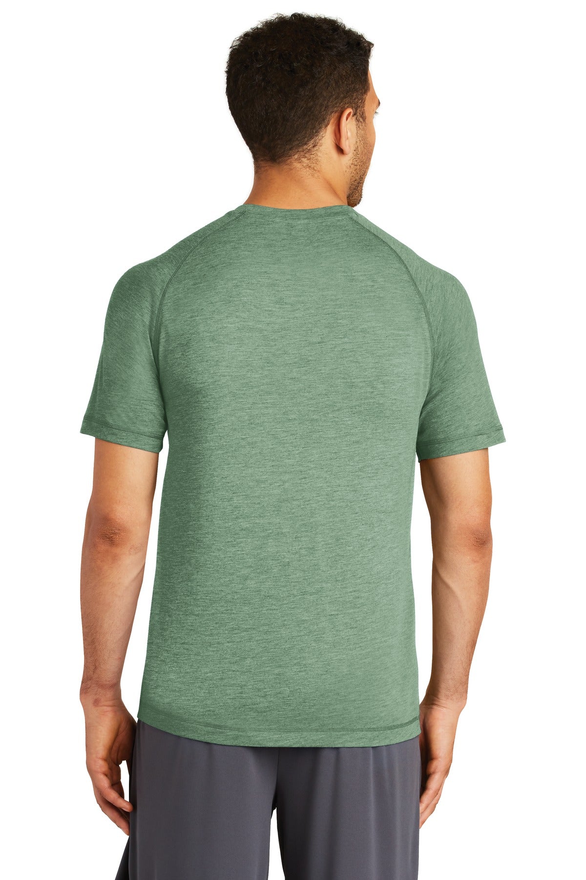 Custom Embroidered Sport-Tek  PosiCharge  Tri-Blend Wicking Raglan Tee. ST400,Forest Green Heather