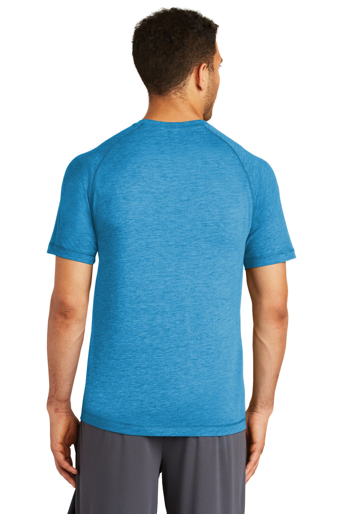 Custom Embroidered Sport-Tek  PosiCharge  Tri-Blend Wicking Raglan Tee. ST400,Pond Blue Heather