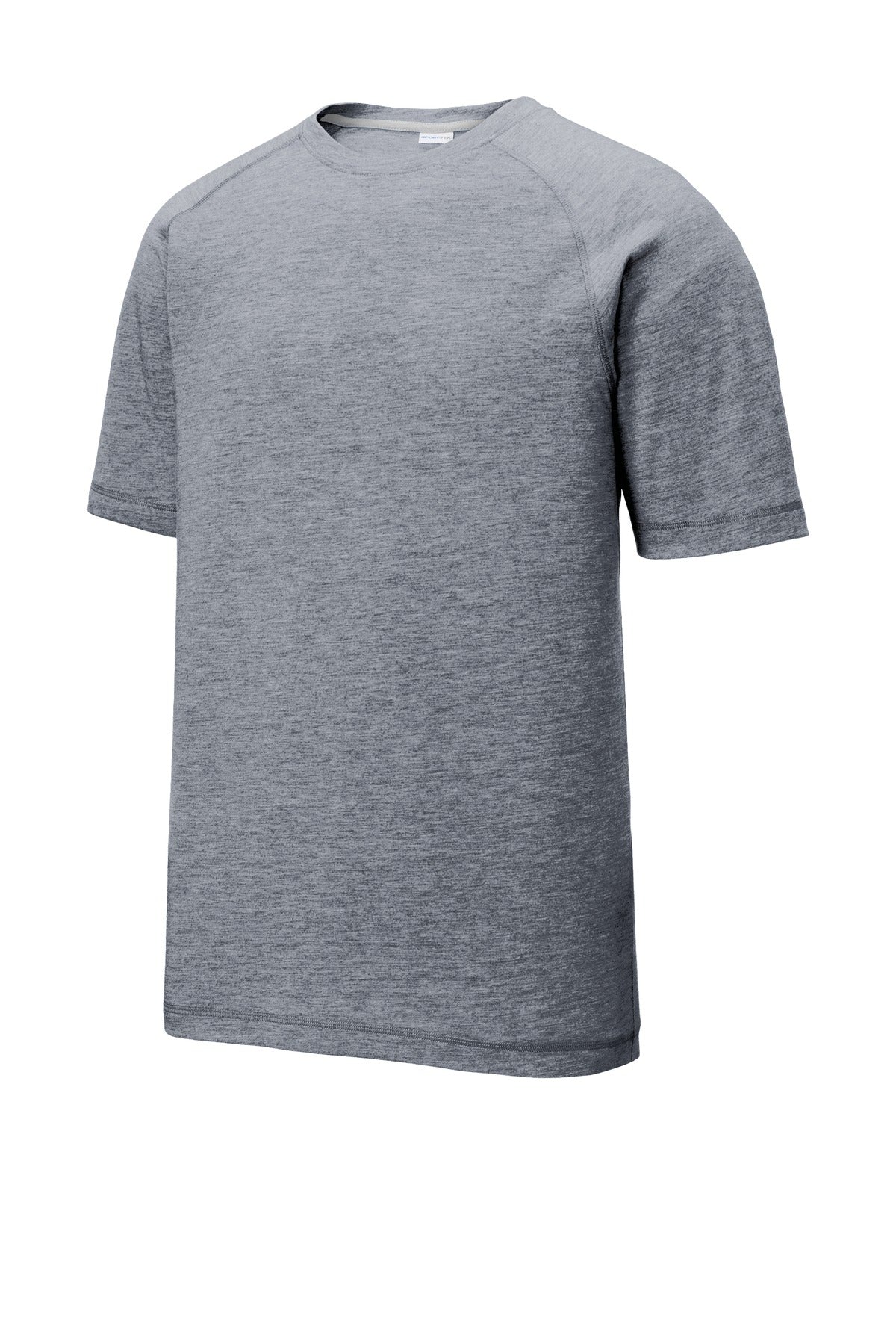 Sport-Tek  PosiCharge  Tri-Blend Wicking Raglan Tee. ST400 True Navy Heather