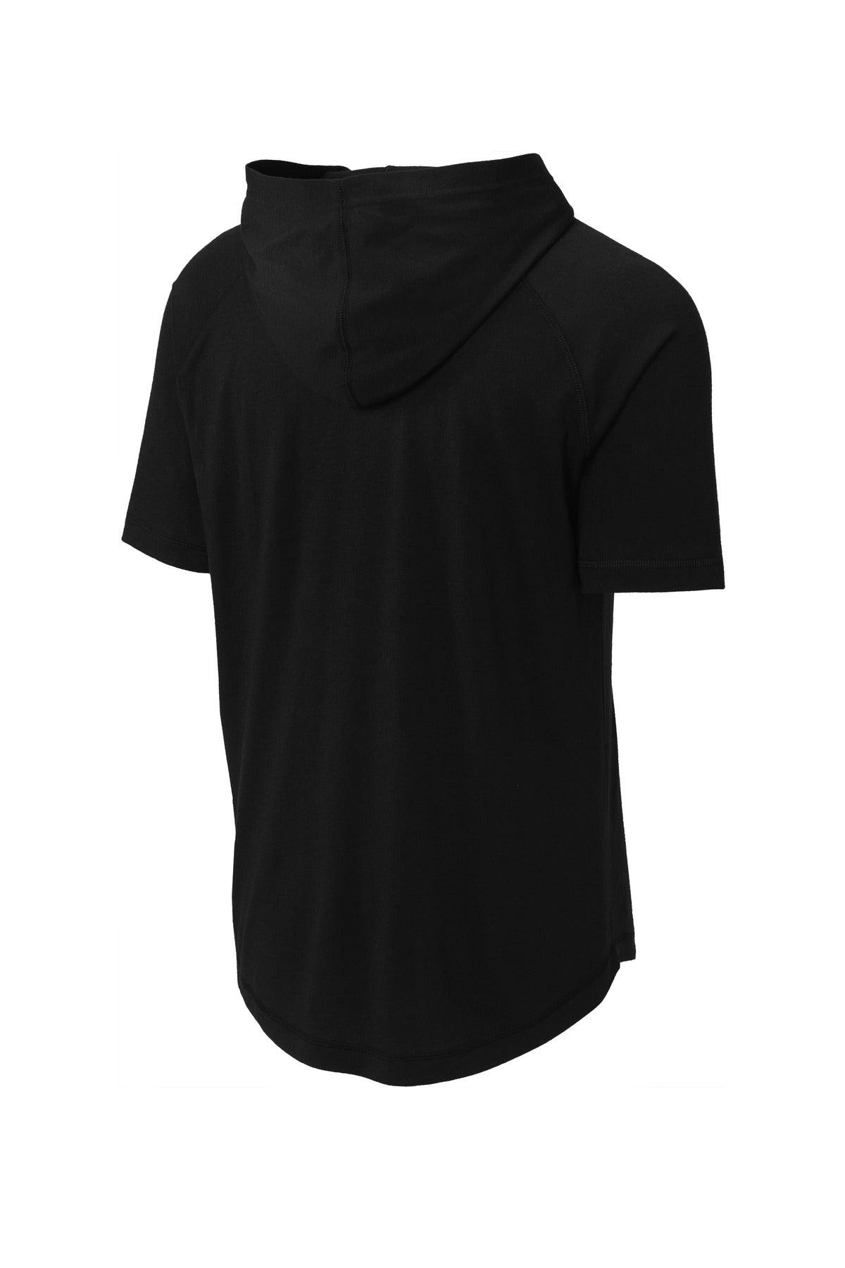 Sport-Tek  PosiCharge  Tri-Blend Wicking Short Sleeve Hoodie. ST404