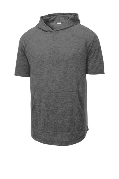 Sport-Tek  PosiCharge  Tri-Blend Wicking Short Sleeve Hoodie. ST404