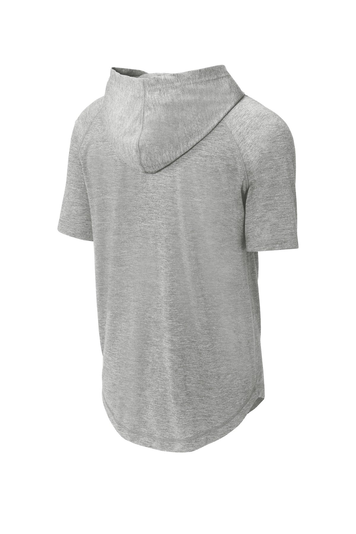 Sport-Tek  PosiCharge  Tri-Blend Wicking Short Sleeve Hoodie. ST404