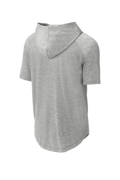 Sport-Tek  PosiCharge  Tri-Blend Wicking Short Sleeve Hoodie. ST404