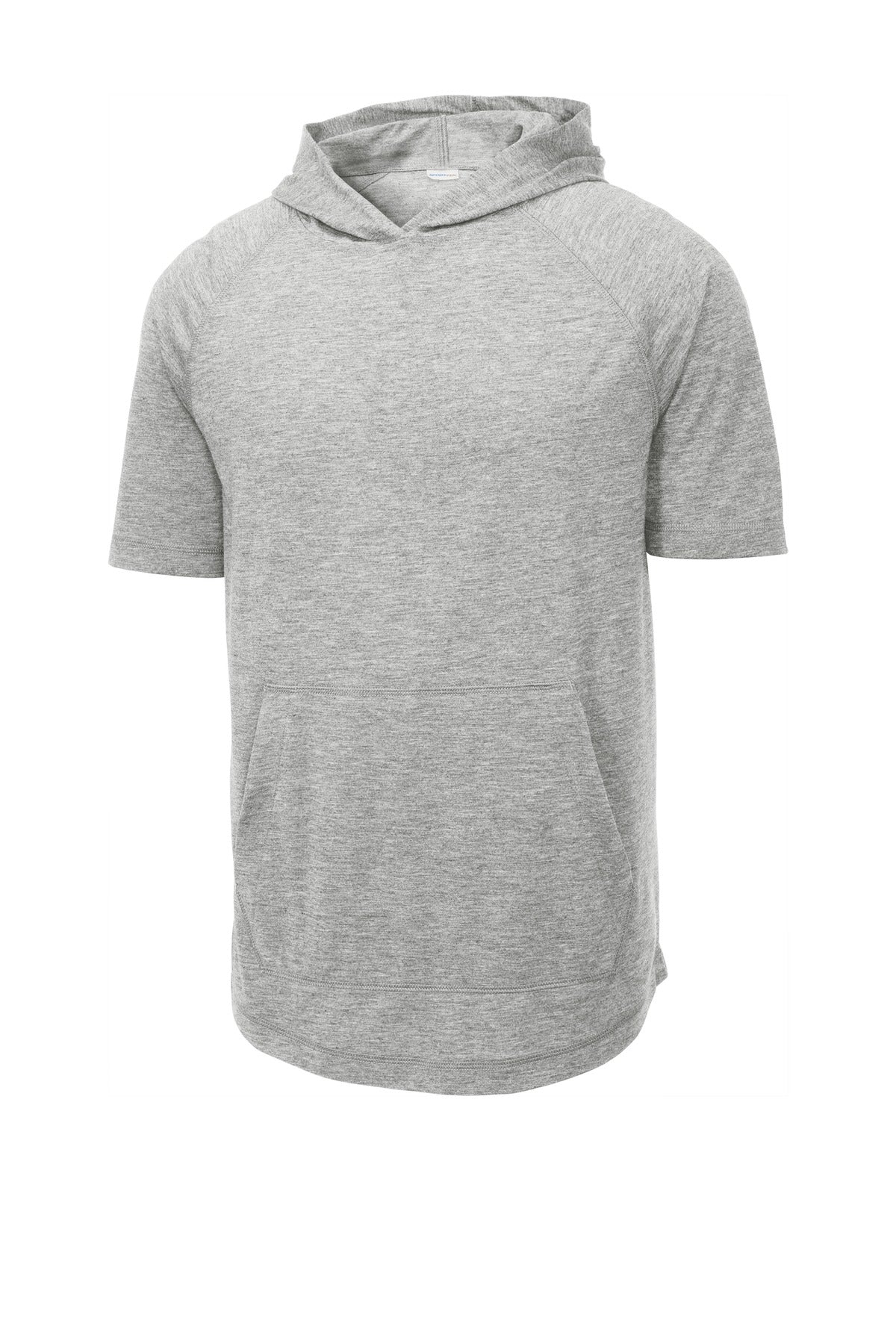 Sport-Tek  PosiCharge  Tri-Blend Wicking Short Sleeve Hoodie. ST404