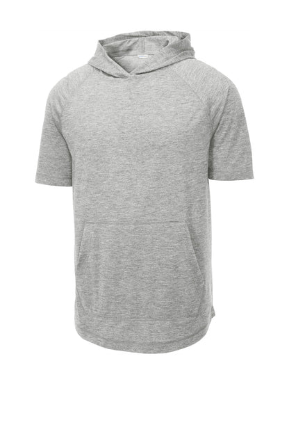 Sport-Tek  PosiCharge  Tri-Blend Wicking Short Sleeve Hoodie. ST404